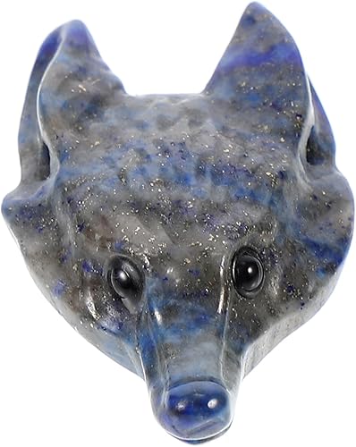 Cuentas sueltas de cabeza de lobo con grabado de cristal, cuentas espaciadoras de cristal, collares con cuentas de número, joyas para manualidades,