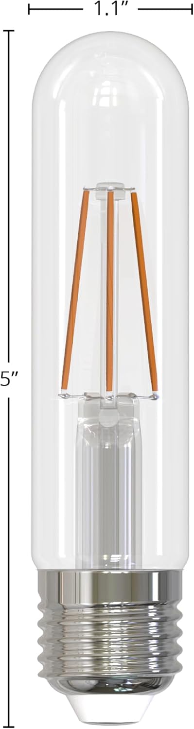 Bulbrite 3 Watt LED T9 Clear Decorative Light Bulb with Mediuem (E26) Base, 2700K