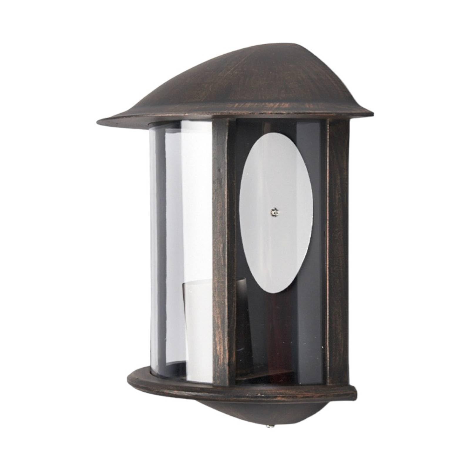 Lindby Wandleuchte außen Maelis (spritzwassergeschützt (Modern) in Braun aus Aluminium (1 flammig, E27) - Außenwandleuchten Wandlampe Led Außenlampe Outdoor für Außenwand/Hauswand Haus