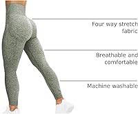 Vista 66 de HIGORUN - Leggings sin costuras para mujer, moldeadores, con diseño gráfico de sonrisas, de cintura alta, para el gimnasio, yoga o hacer ejercicio