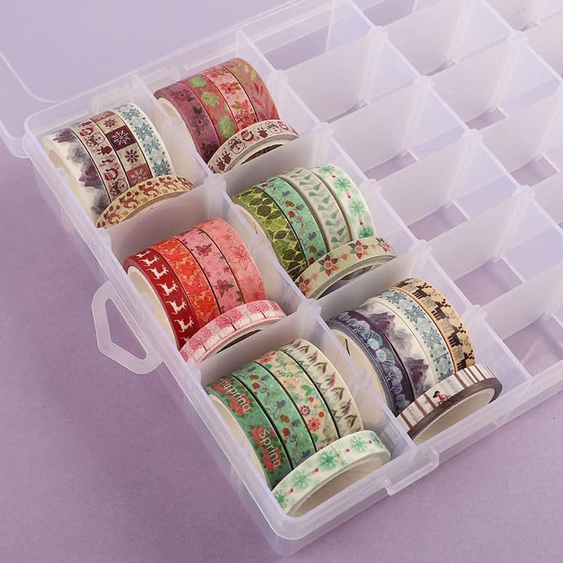 Image of Finner 36 Grids Cells Multipurpose Adjustable Jewelry Storage Boxes Organizer with Removable Dividers Plastic Storage Case for Jewelry