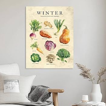 ✨新品✨　野菜　水彩画　冬野菜　絵画　（大きめ） 野菜 水彩画 冬野菜 絵画 （大きめ）