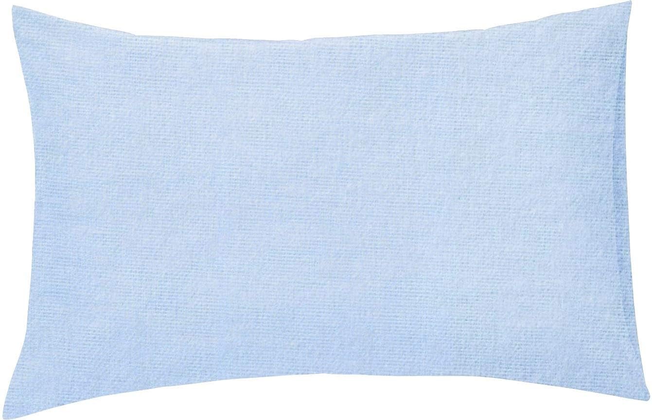 Rayyan Linen Sky Blue Thermal Flannelette Flat Sheet 100% Cotton Brushed Luxury Soft Flat Bed Sheet Or Pillowcases (, Pillowcase Pair)