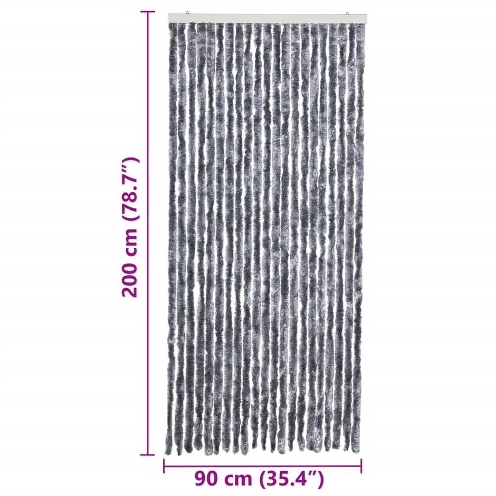 Moustiquaire Argenté 90x200 cm Chenille pour Fenêtre Porte Maison Mobile Caravane Chambre Salon Cuisine