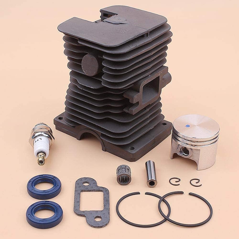Kit de pistón de Cilindro de 37 mm Compatible con Stihl MS170 017 MS 170 Junta de silenciador Sello de Aceite Cojinete Bujía Motosierra 1130020 1204
