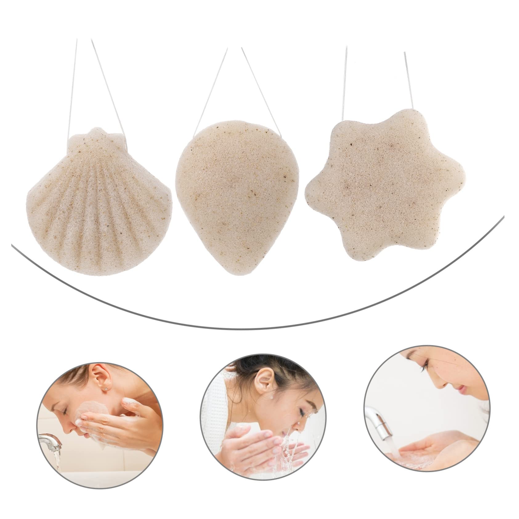 POPETPOP 9 Piezas Lavado De Cara De Esponja Esponjas Maquillaje Cara Esponja De Maquillaje Leche Limpiadora Limpieza