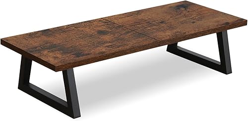 TEAMIX Elevador de monitor doble grande de 42 pulgadas, soporte para monitor extra largo, soporte de TV ancho para 2 monitores, soporte de