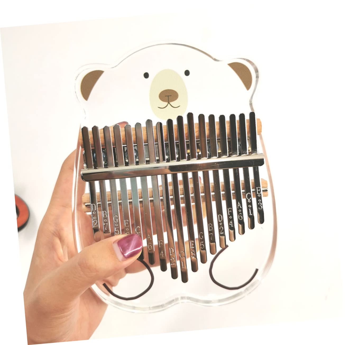 VICASKY 1pezzi Kalimba Per Principianti Piano Strumento Acrilico Per Design e Facile e Portatile