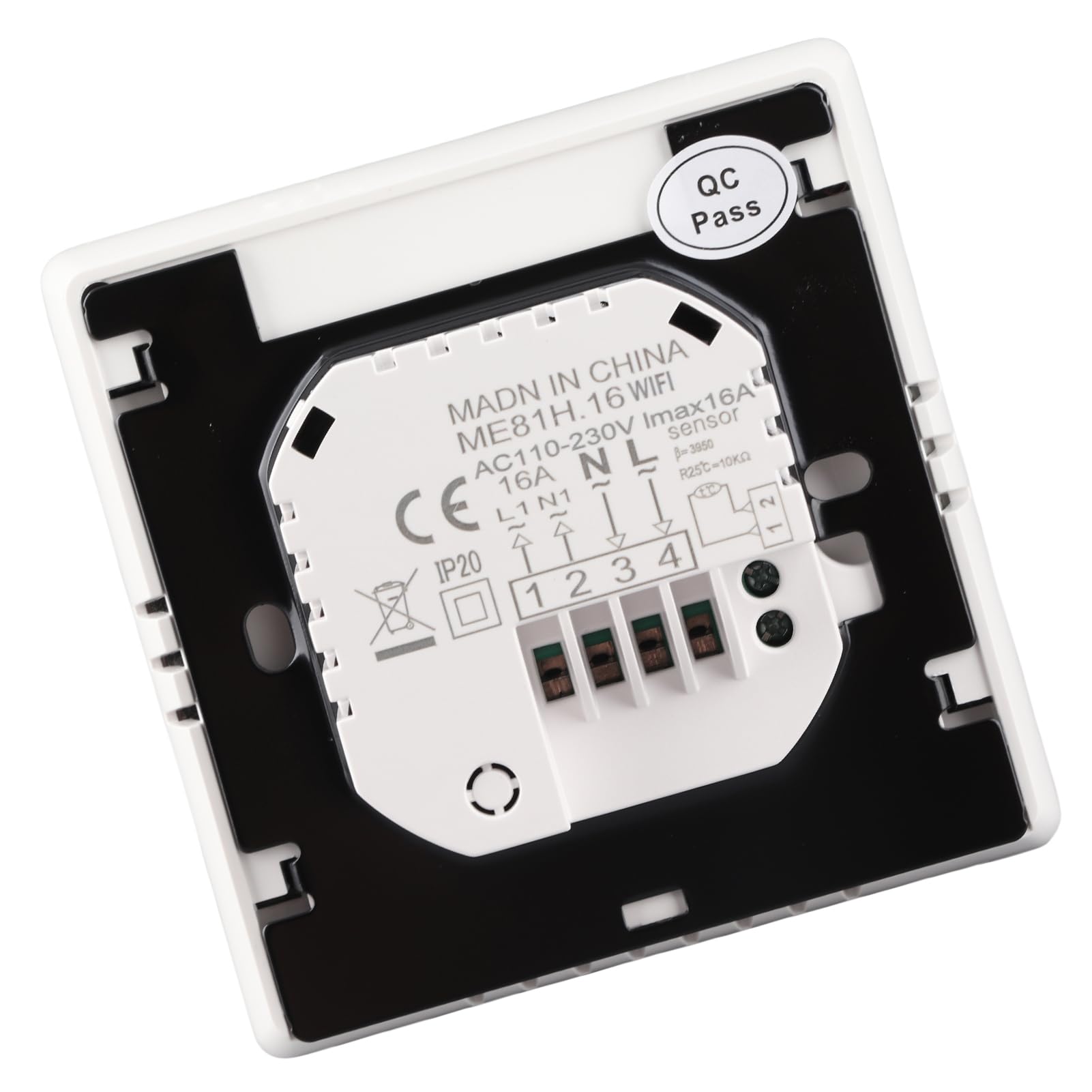 Smart Thermostat, Smart Tuya WiFi Thermostat LCD Display Fußbodenheizung Temperaturregler Wandthermostat für die Warmwasserbereitung (W-2)