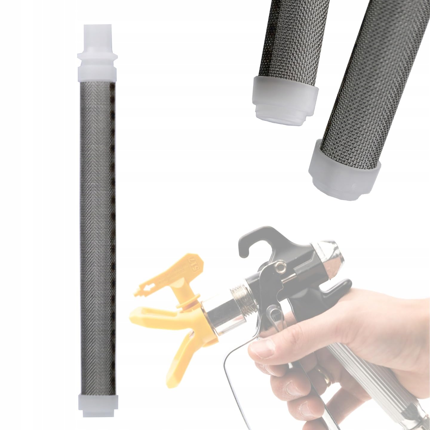 Rosfix Tornado RT3 UltraSpray - Pulverizador de pintura sin aire 2200 W, 220 bar, 2,5 l/min | Con pistola, boquilla 517, manguera de 10 m, filtros y accesorios | Accesorios de pintura para interiores