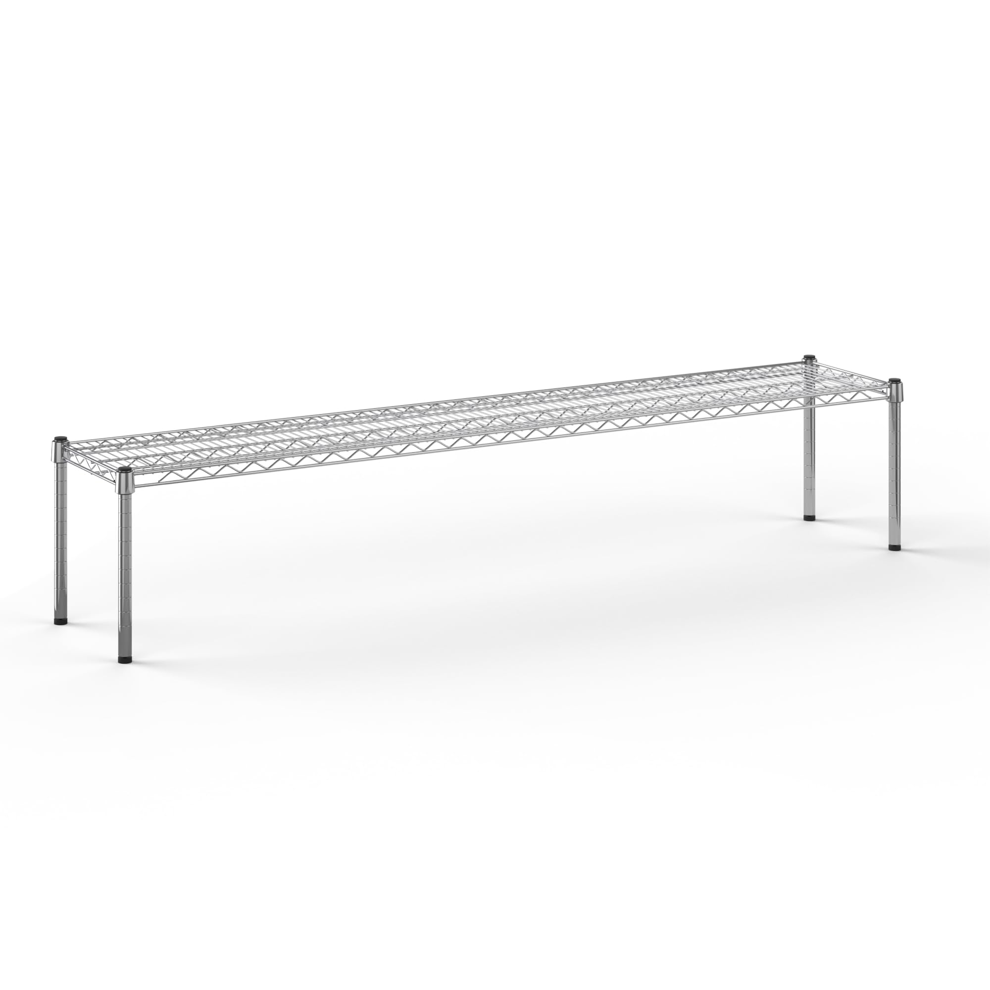 14" Deep x 72" Wide x 14" Height Wire Shelving Kit | 1-Tier | NSF Commercial Storage Rack Unit