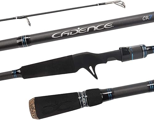 CR67B Baitcasting Rods Fast Action Fishing Rods Lightweight Portable Casting Rods with 40 Ton Carbon Exposed Blank Reel Seat Stainless Steel Guides