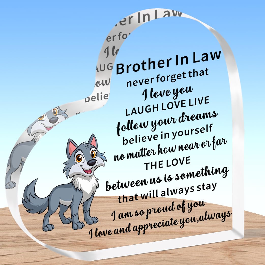 Brother In Law Gifts Brother In Law Heart Shaped Plaque Present Brother In Law Christmas Birthday Gifts Keepsake
