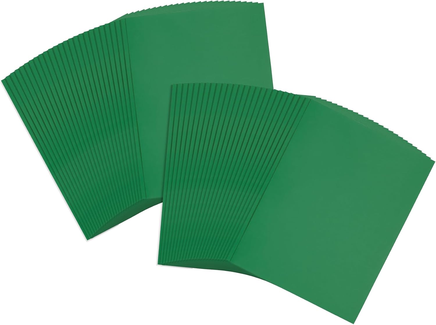 Green Folders with Pockets and Prongs, Green Pocket Folders with Prongs, Brad Folder, Paper, Fit Standard 3 Hole Punch Paper, 50 Pack