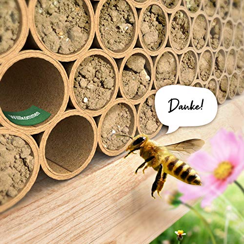 bambuswald© 100 Nisthülsen mit Ø 10mm | 15cm Länge für Wildbienen - 100% ökologische Pappröhrchen für Insektenhotel… – Bild 3
