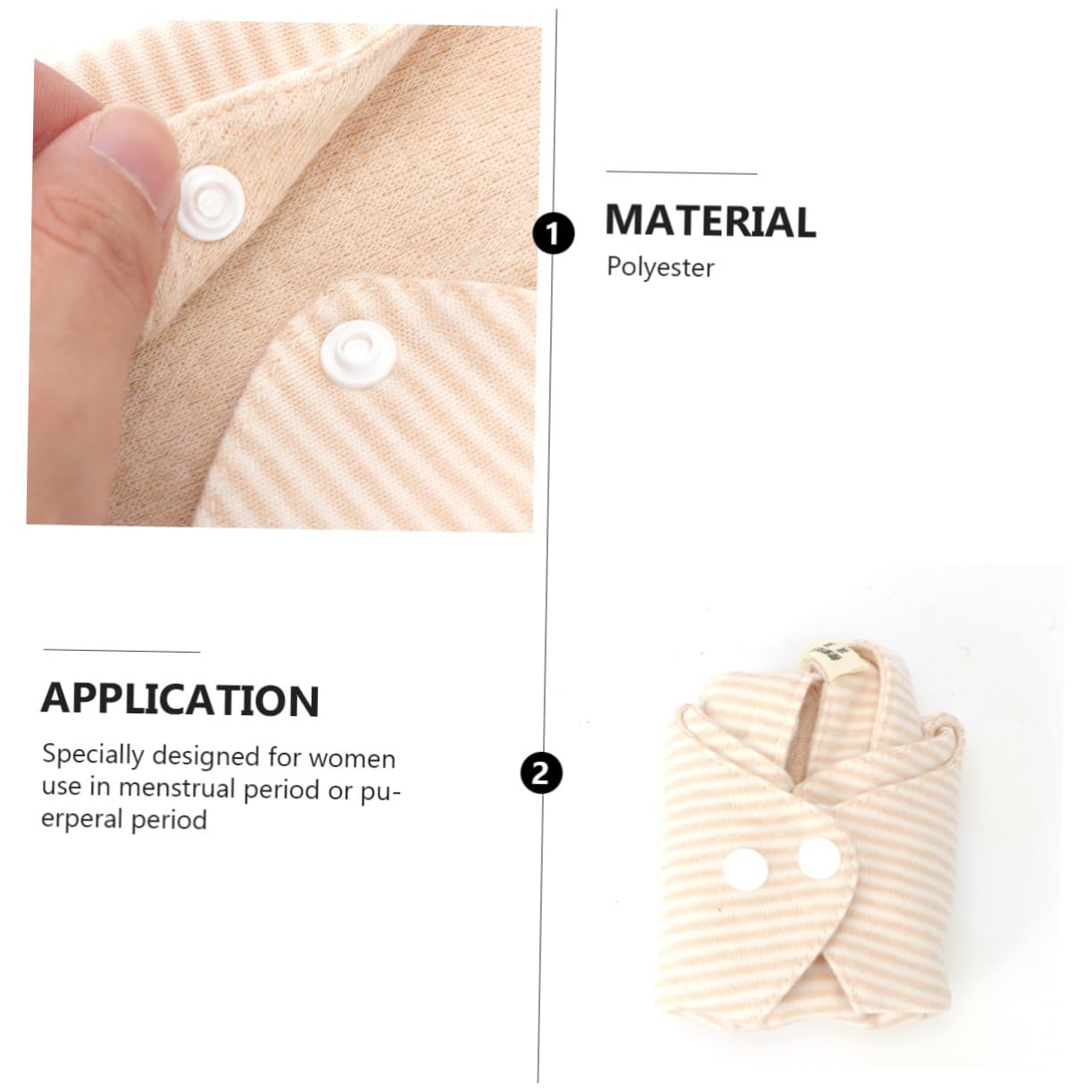 FOMIYES 4 Piezas compresas menstruales de tela Toalla sanitaria lavable compresas menstruales reutilizables protegeslips toalla sanitaria de tela almohadillas de mamá portátil Toalla tía
