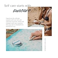 Vista 4 de Protector solar Reef Safe SPF 50 Mineral Face Balm, aprobado por Hawái y México, biodegradable, zinc, alantoína, libre de oxibenzona y octinoxato