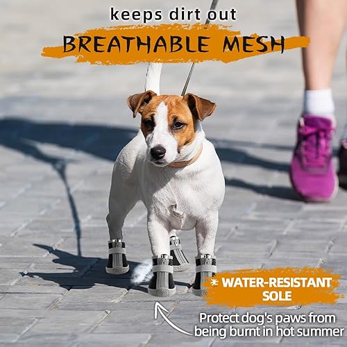 Miniatura 3 de JZXOIVA Botas transpirables para perros y perros para caminar y perros pequeños, medianos y pequeños, zapatos para cachorros para pavimento