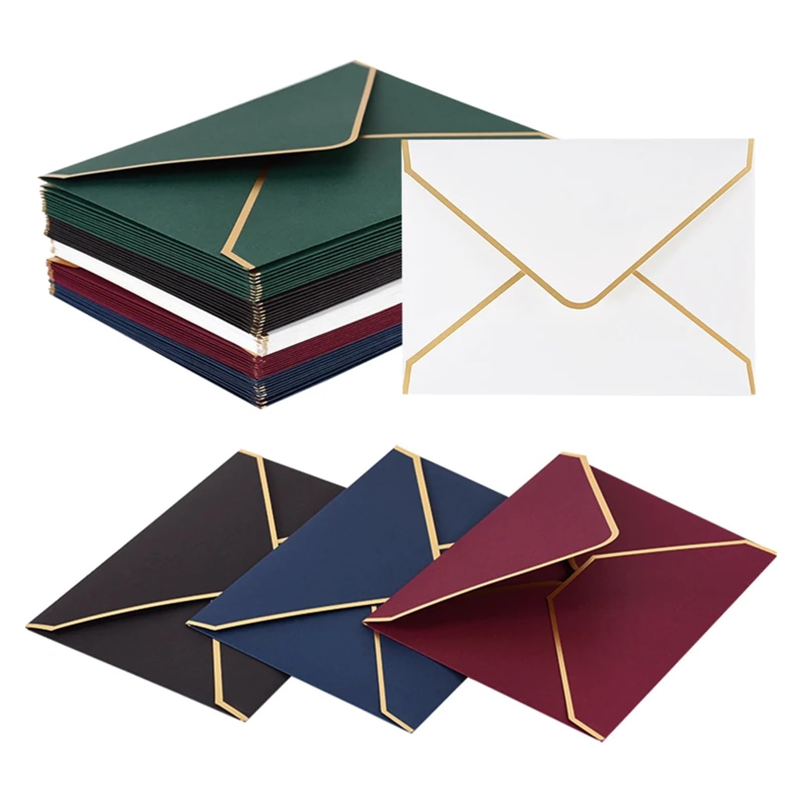 30/50 pz Buste for Carte di invito a Nozze Festa di Compleanno Biglietto d'auguri for Matrimonio Decorazione Sacchetto di Carta Regalo Fornitura Aziendale for Carta 5x7(Wine Red,50pcs)