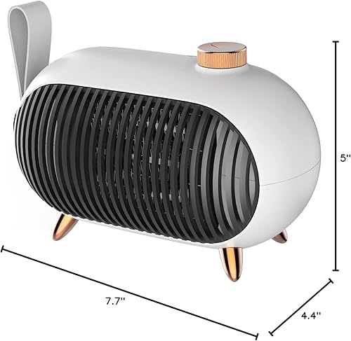 Miniatura 7 de Calentador de espacio, mini calentador portátil para el hogar y la oficina, calentador de espacio pequeño de bajo consumo con protección contra