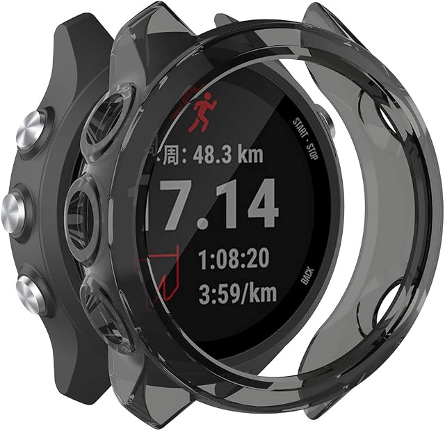 Disscool TPU Case for Garmin Forerunner 245/245M, Soft Anti Drop TPU Protective Cover Garmin Forerunner 245/245M(TPU Black)