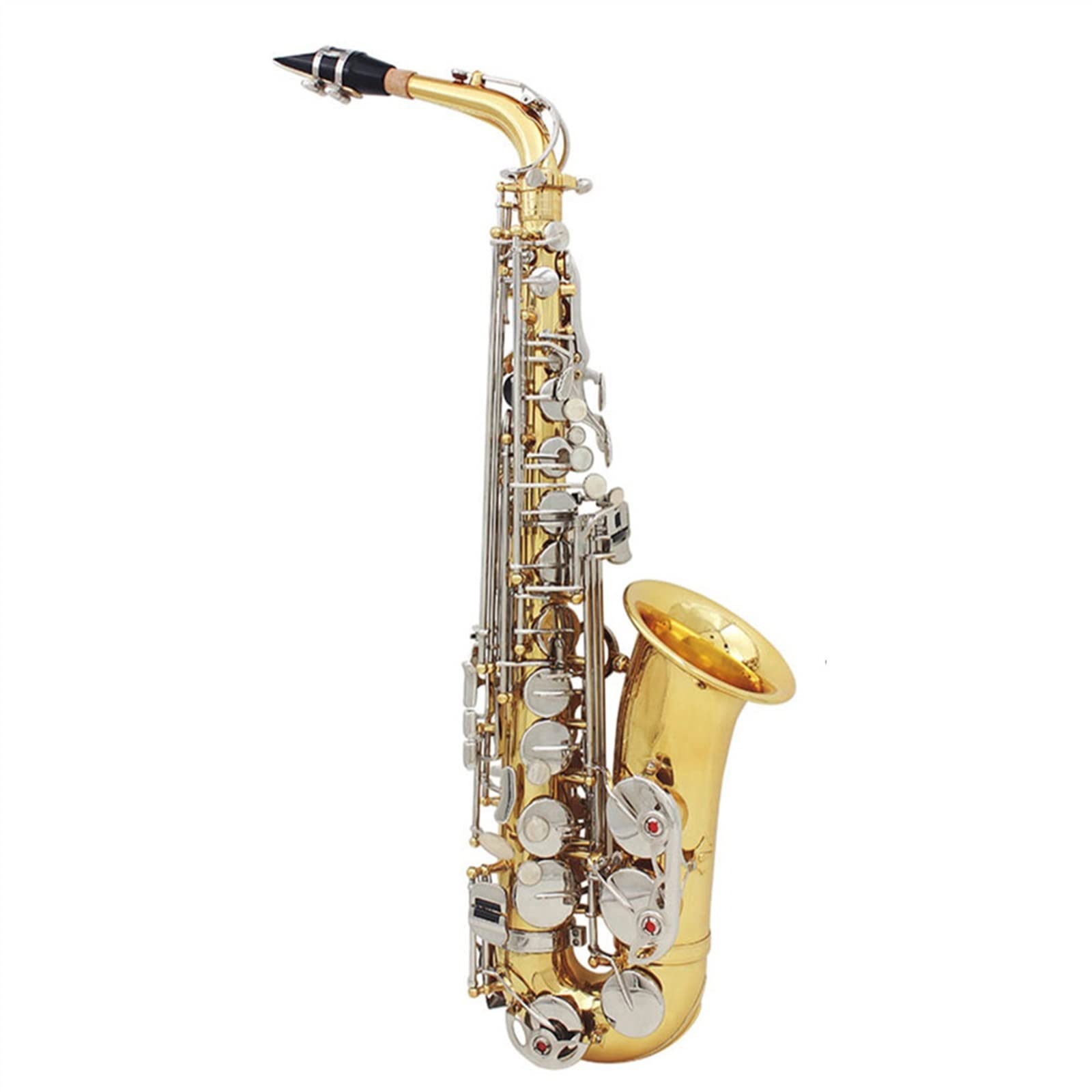 Sassofoni Sassofono Contralto Sax Ottone Lucido inciso Mi bemolle Mi bemolle Guscio Bianco Naturale Bottone Strumento a fiato