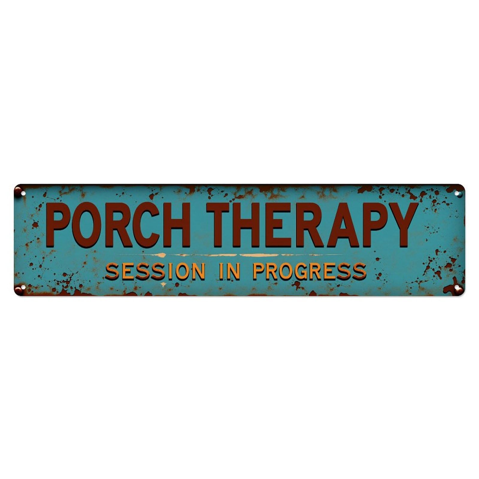 Porch Therapy Session In Progress Tin Sign Vintage Metal Poster Retro Bar, Home, Man Cave, Kitchen, Laundry Room Wall Art Decor Gift 4x16 Inch