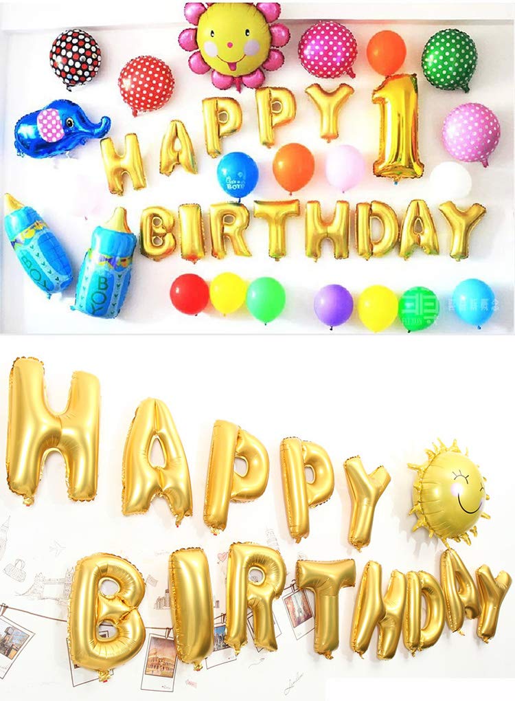 誕生日 バルーン 風船 英文字 ゴールド　お祝い　バースデー アルファベット バルーン 文字 誕生日 飾り付け 風船 英語