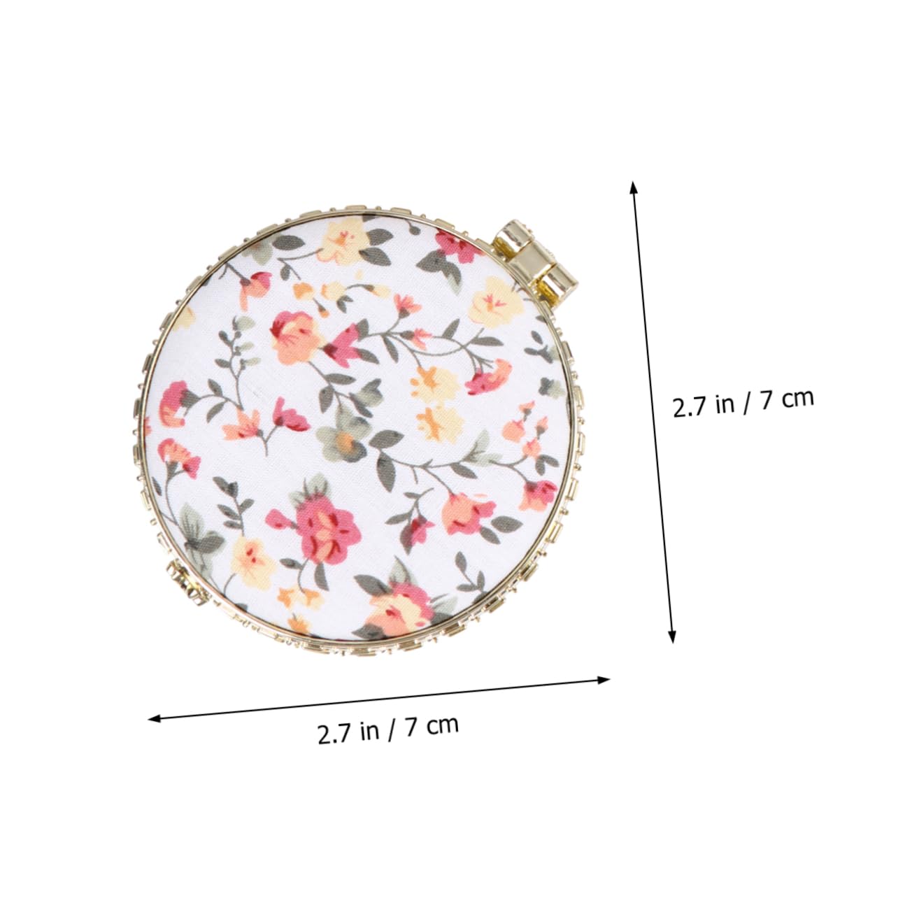 FOMIYES 12 Piezas Mini Espejo De Maquillaje Portátil Plegable De Doble Cara con Impresión De Tela Retro Espejo Compacto Personalizado Maquillaje Redondo Espejo De Mano Perder Ronda Resina