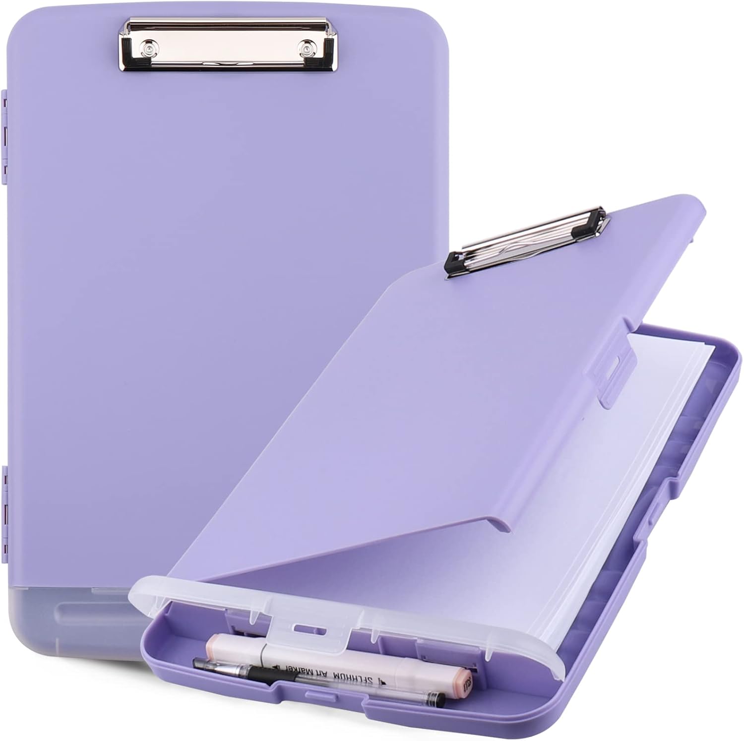 Clipboard with Storage, Side Open Nursing Clipboard Foldable Storage