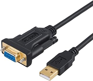USB to RS232 Adapter with PL2303 Chipset, CableCreation 3.3 ft USB 2.0 to RS232 Female DB9 Serial Converter Cable for Cashier Register,Modem,Scanner,D
