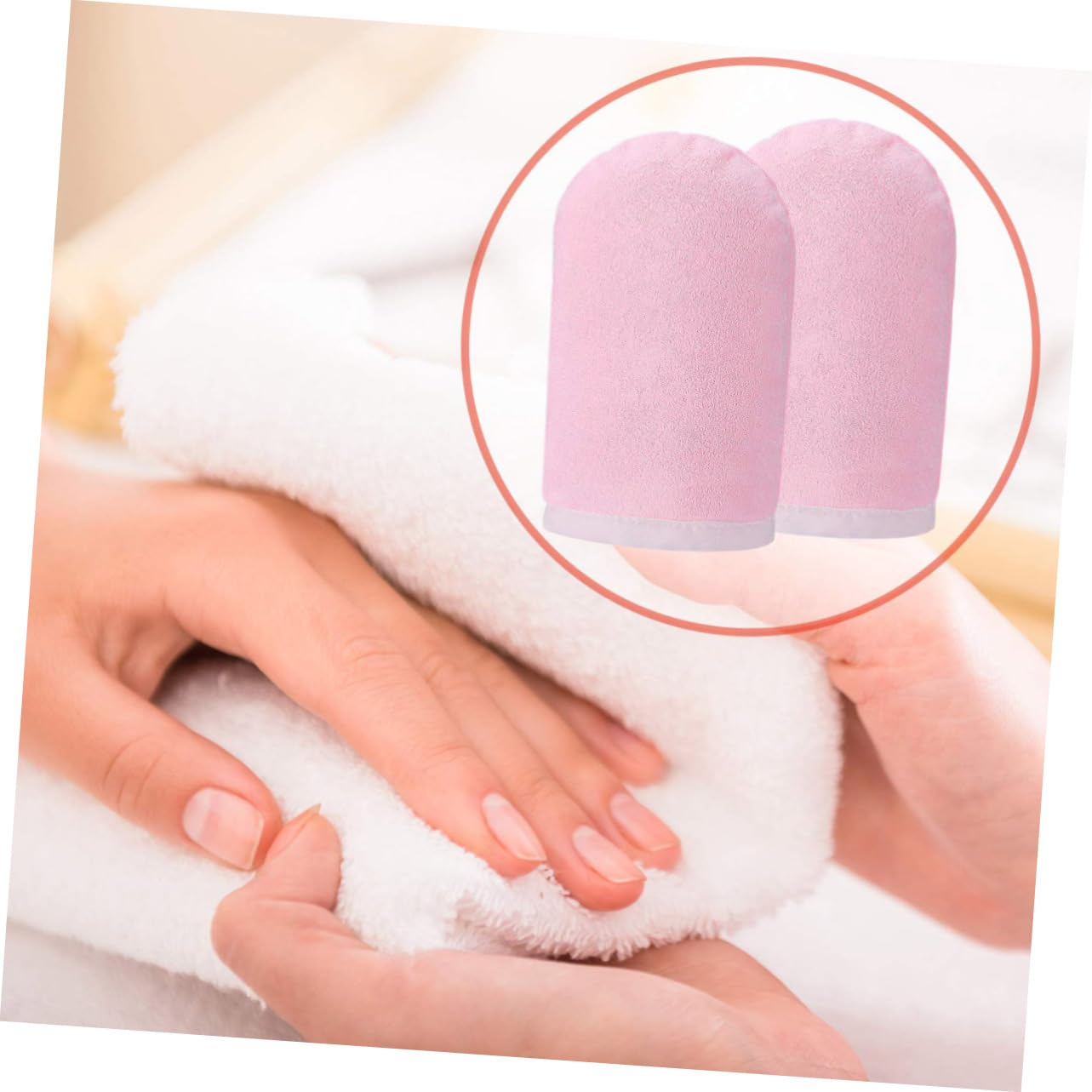 FRCOLOR 4 Pares De Guantes Para Cera Manoplas De Baño De Cera Guantes De Mano Guantes De Tela Botines Guante De Baño Guante Calentador De Cera De Parafina Para Manos Y Pies Guantes De