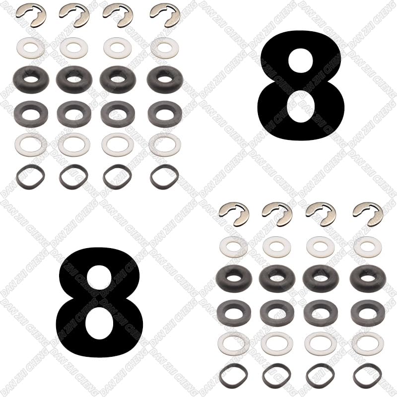 Fuel Injectors Seals O-Ring Repair Filters For Toyota AVENSIS VERSO RAV4 1AZ-FSE 2.0 23250-28070 23250-29035 - (Color: 8 SET)