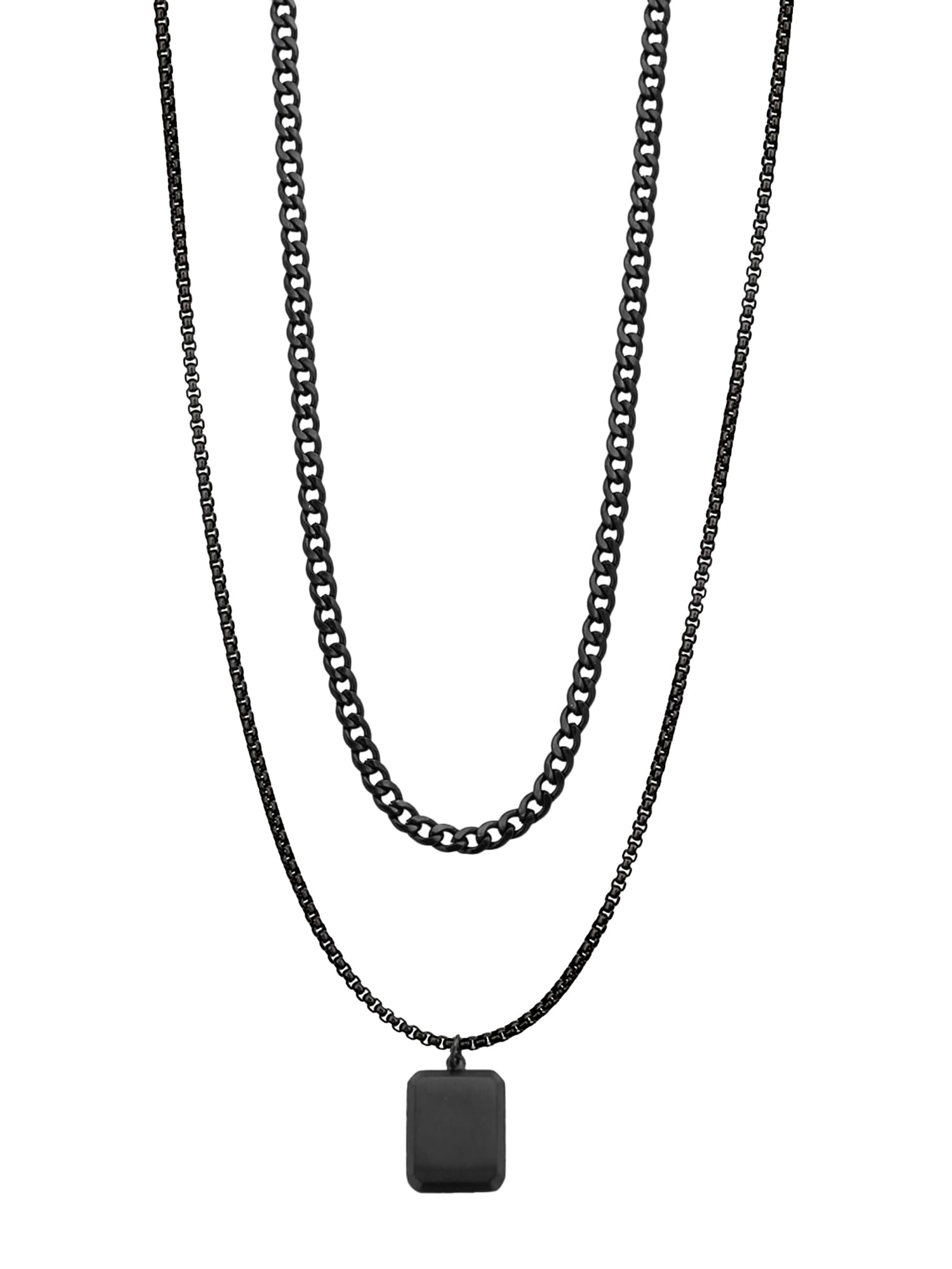 yellow chimes Chain Pendant for Men Black Neck Chain for Men | Layered Dog Tag Neck Chains for Men | Fashion Accessories for Men | Birthday Gift for Men and Boys Anniversary Gift for Husband-picture-16