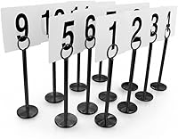 Vista 9 de New Star 12 soportes para números, de mesa. De 12 pulgadas plateado