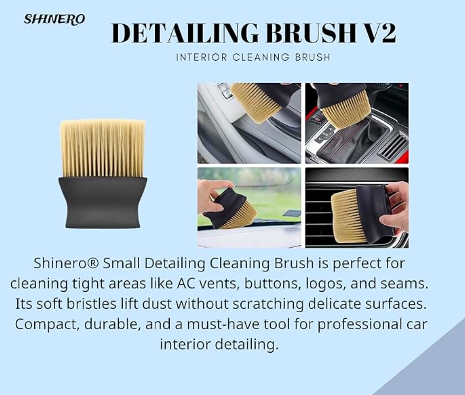 Image of Linear Detailing Brush (1 Pc) - Straight Bristle Design for Gap Cleaning | Car Interior Precision Brush for AC Vents, Panel Joints & Tight Spaces