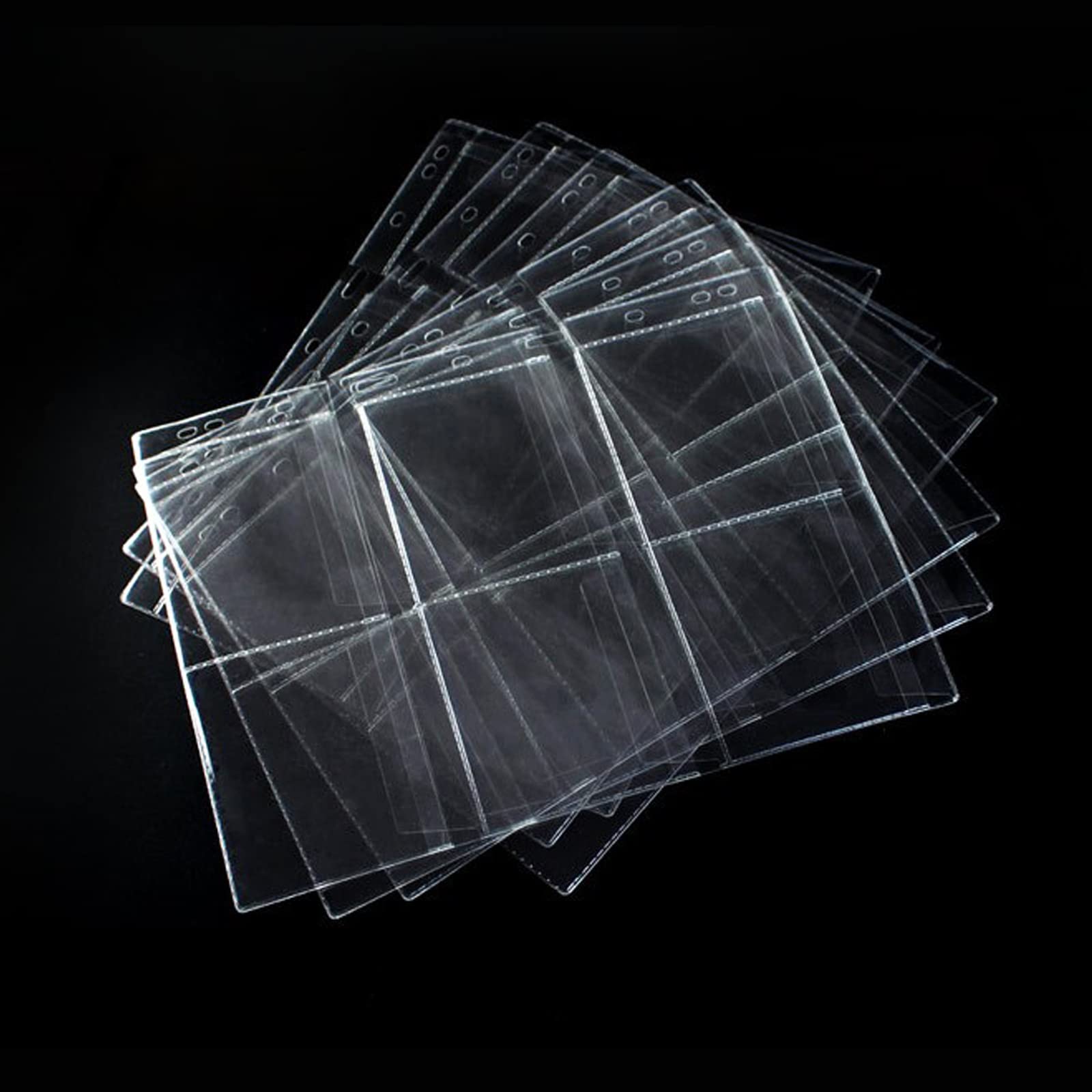 10 Sheets Coin Collection Pages,Coin Binder Inserts Sleeves with 9 Hole for Coin Album,Collecting Binder Protectors for Medallion Coin Stamp Badges Currency Collecting Supplies(6 Pockets)