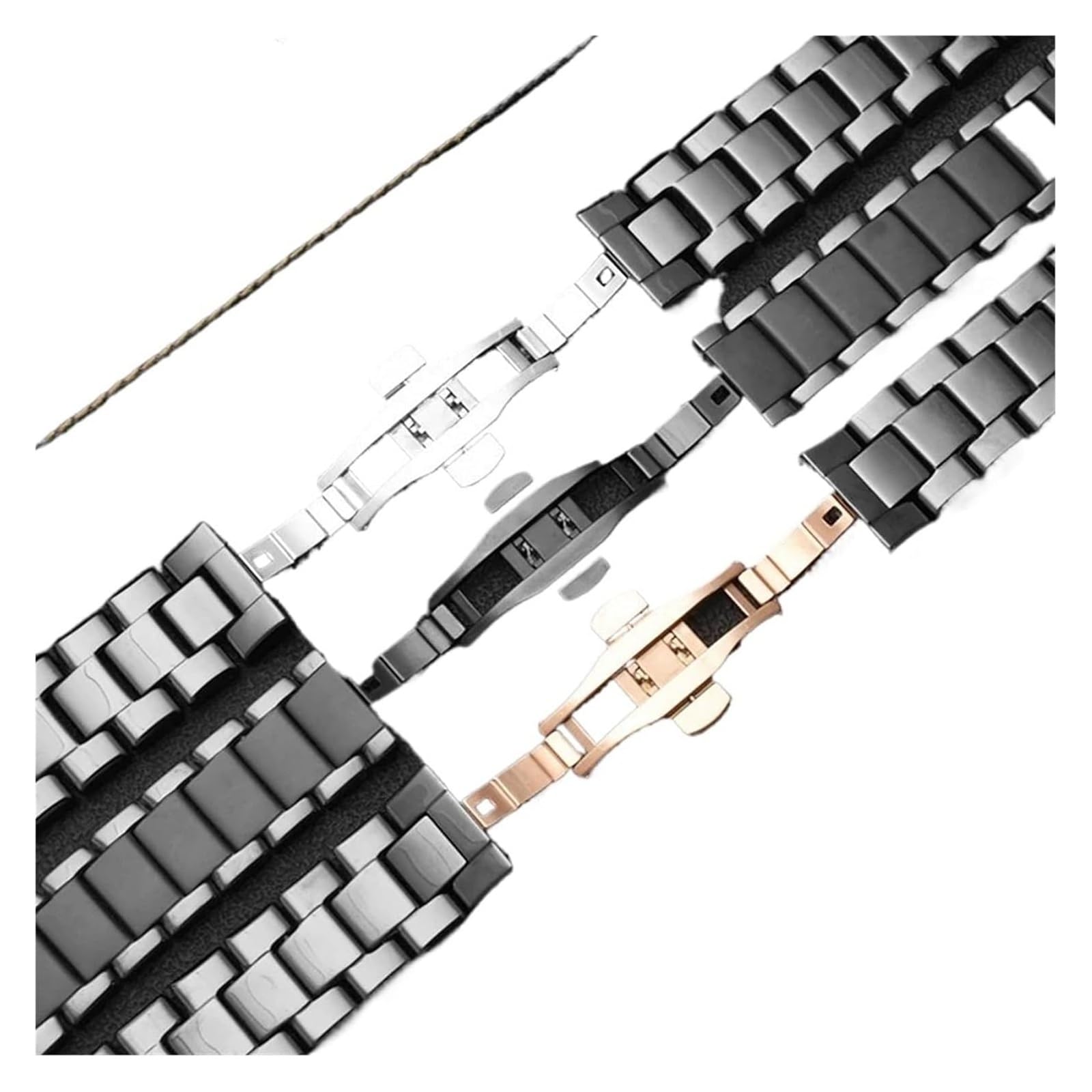 Cinturino con cassa in ceramica AR1451/AR1452/AR1400/AR1410/AR1421/AR1440 | For orologio armani, accessori con cinturino nero da uomo(AR1410 Case and band)