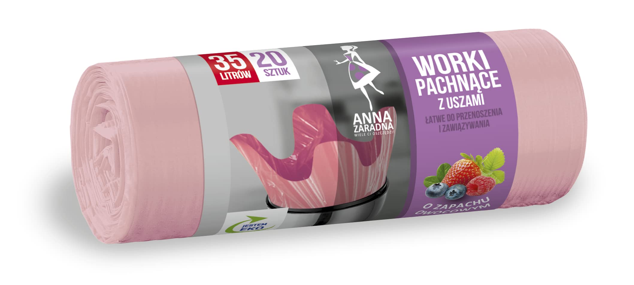 Anna Zaradna Garbage bags with ears - FRUIT fragrance 35L 20pcs