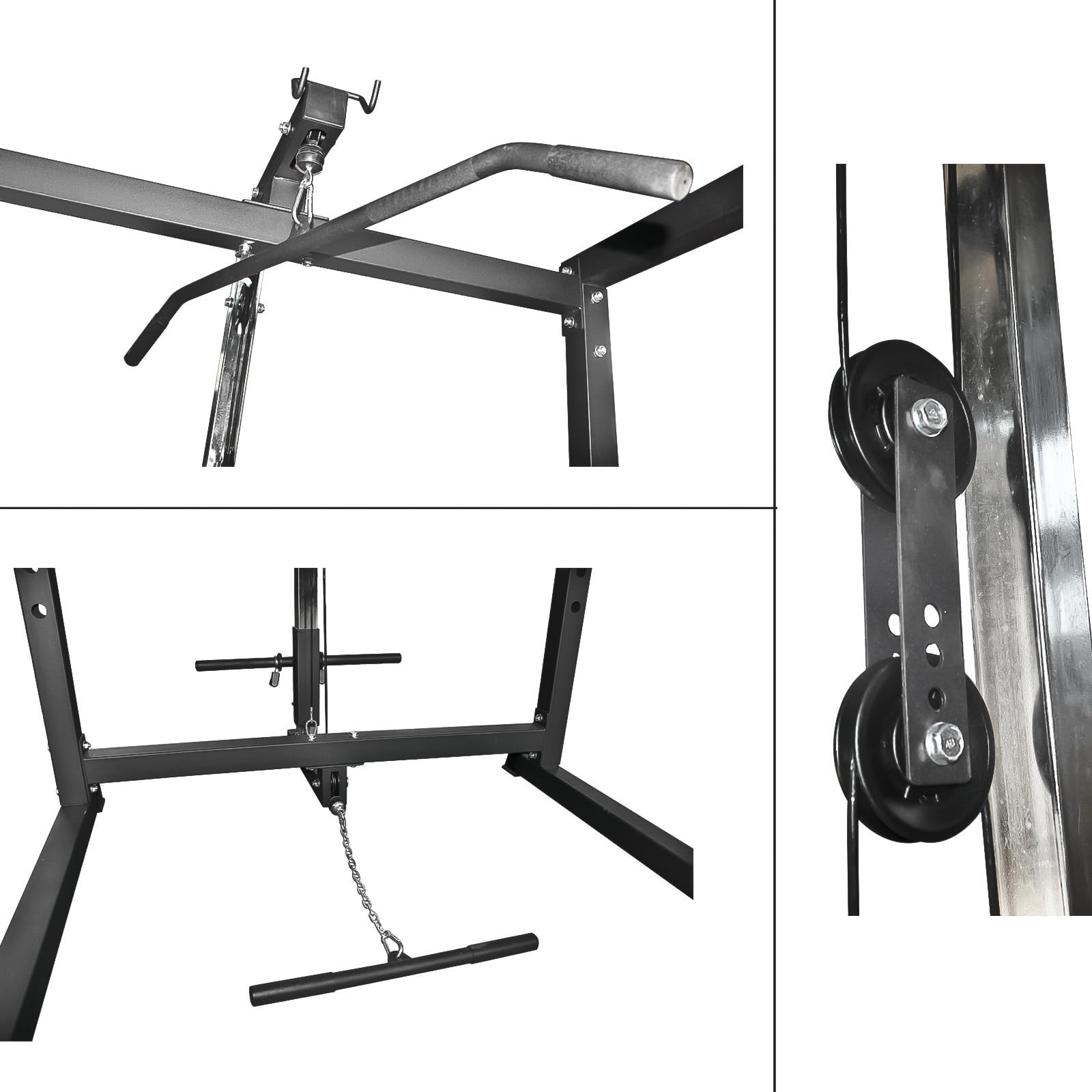 TrainHard – Power Rack Pesas Jaula Squat Multi Prensa con poleas