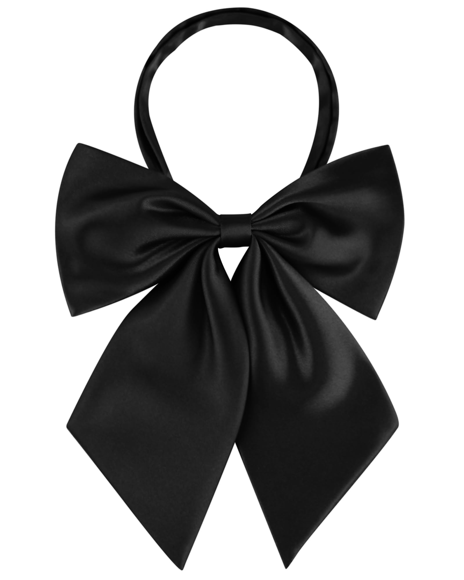 AWAYTR Ladies Adjustable Pre Tied Bowtie - Solid Color Bow Ties for Women