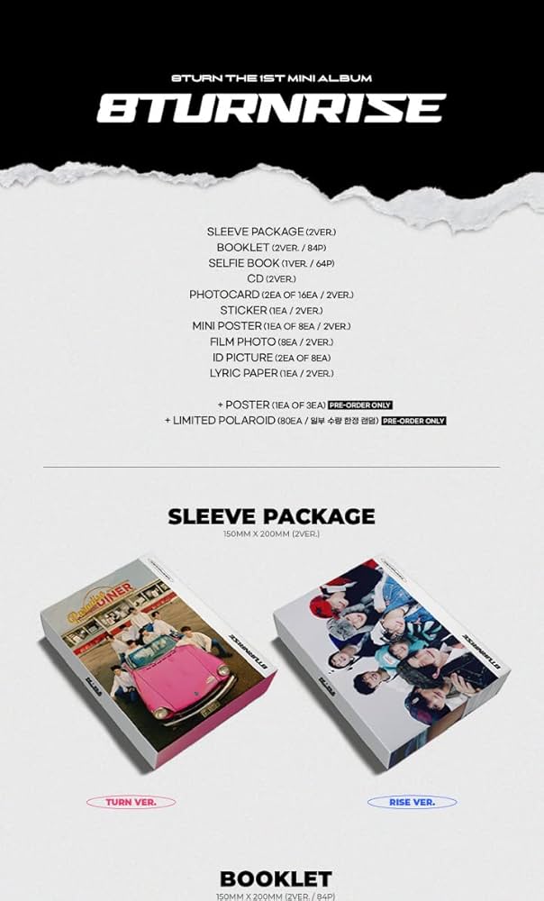 直筆サイン入り8TURN アルバム [8TURNRISE] 直筆サイン入り8TURN アルバム [8TURNRISE] 直筆サイン入り8TURN