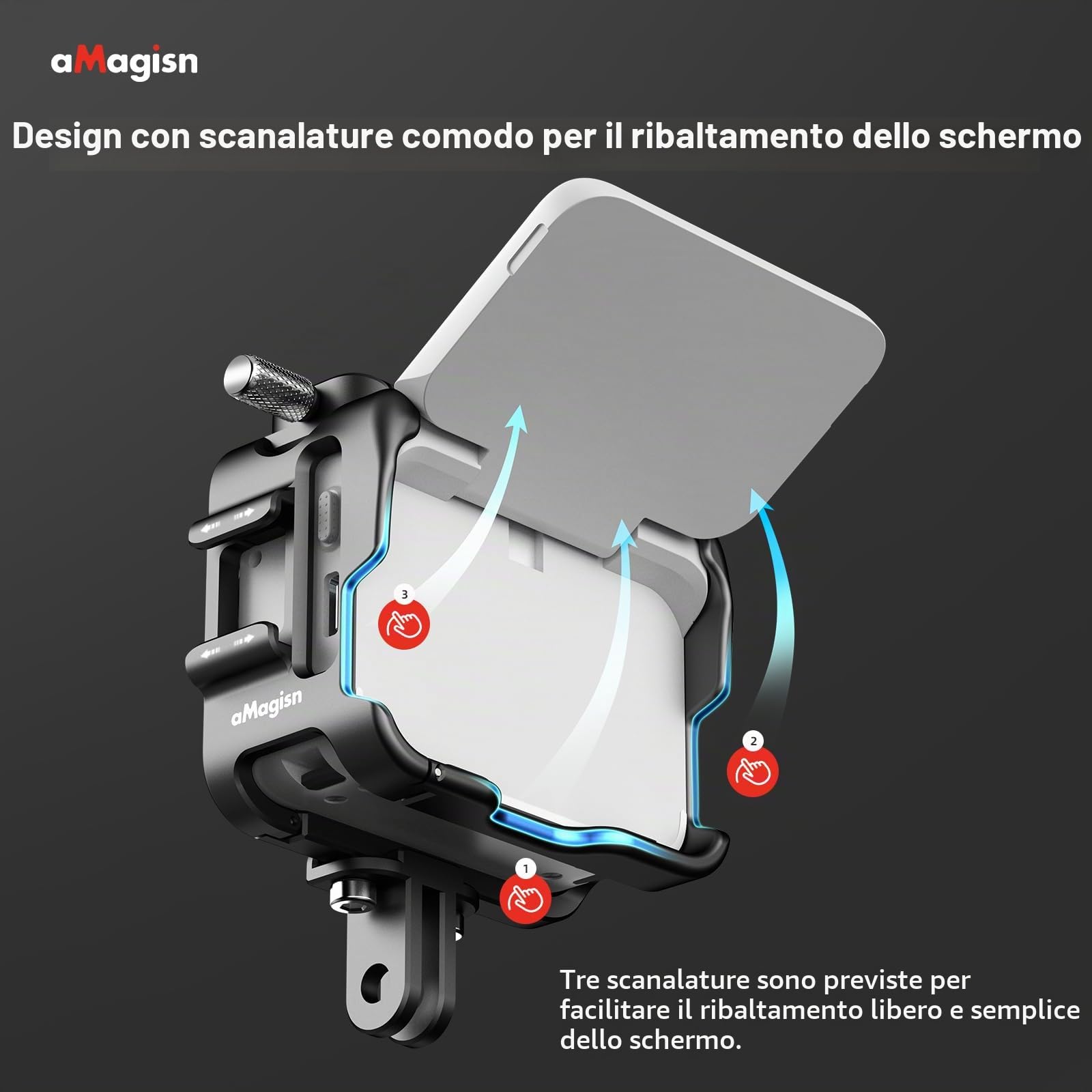 Gabbia in alluminio con lente in silicone per Insta360 GO 3S/GO 3, custodia protettiva in metallo durevole con supporto per scarpa fredda (numero modello 4)