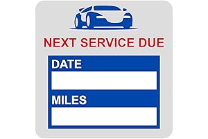 Oil Change Static Cling Sticker: Keep Track of Vehicle Maintenance Effortlessly