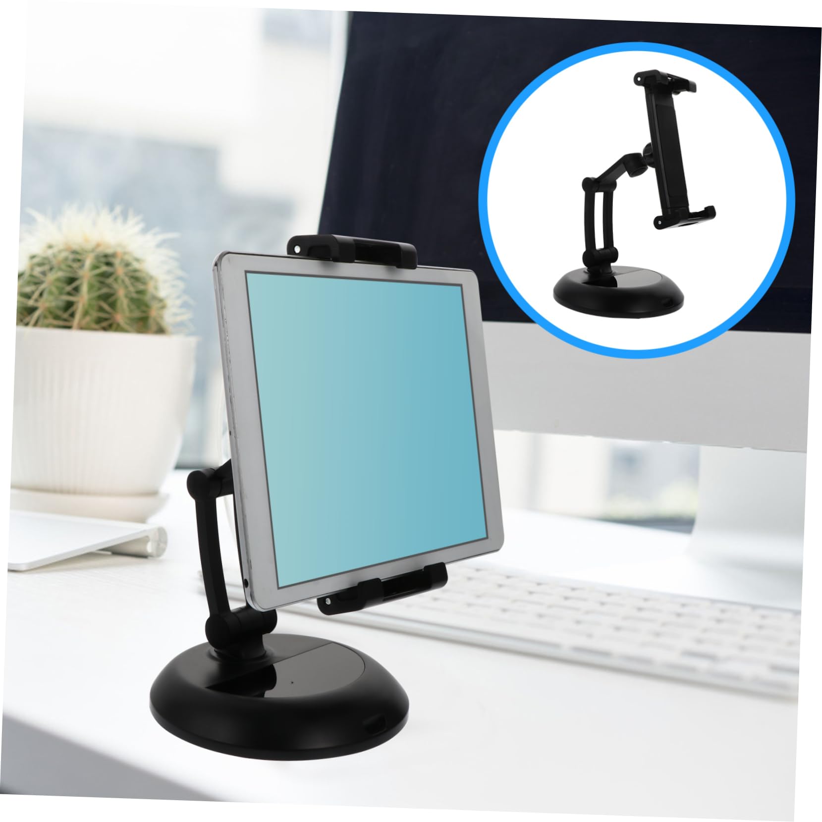 Verstellbarer Tablette und Handyhalter aus Abs und Metall Klappbar und Leicht zu Transportieren als Desktop Ständer für Smartphones und Tabletten
