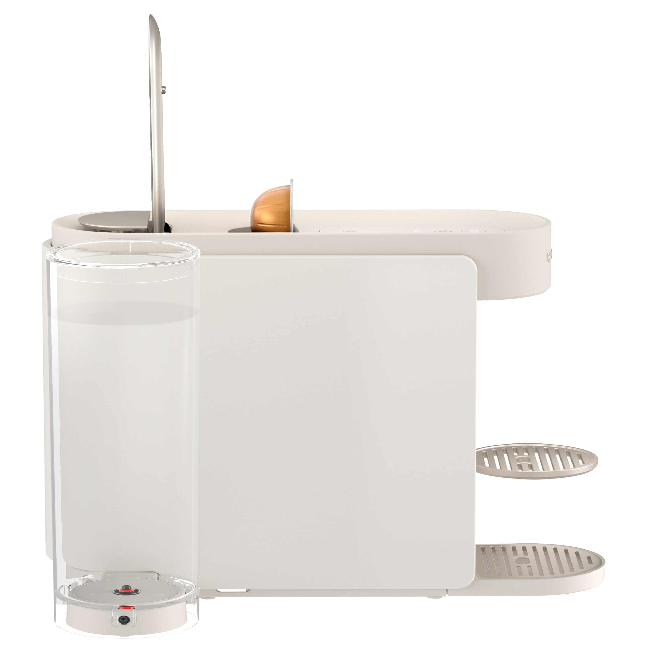 NESPRESSO Delonghi Vertuo Up Kaffeekapselmaschine für 5 Tassengrößen | 3 Sekunden Aufheizzeit | One Touch Kaffee Zubereitung | 1,4 L Wassertank | Kompaktes Design | Weiß (ENV200.W)