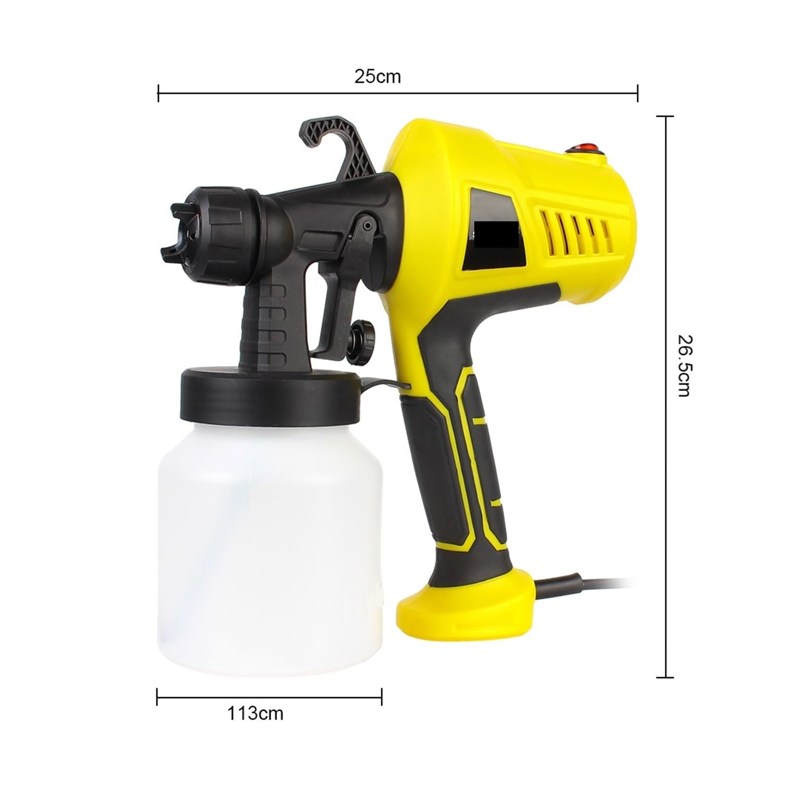 Pistolet natryskowy, 800ml łatwe natryskiwanie elektryczny pistolet natryskowy elektronarzędzia 500W gospodarstwa domowego opryskiwacz do farby kontrola przepływu pistolet natryskowy aerograf | Rood