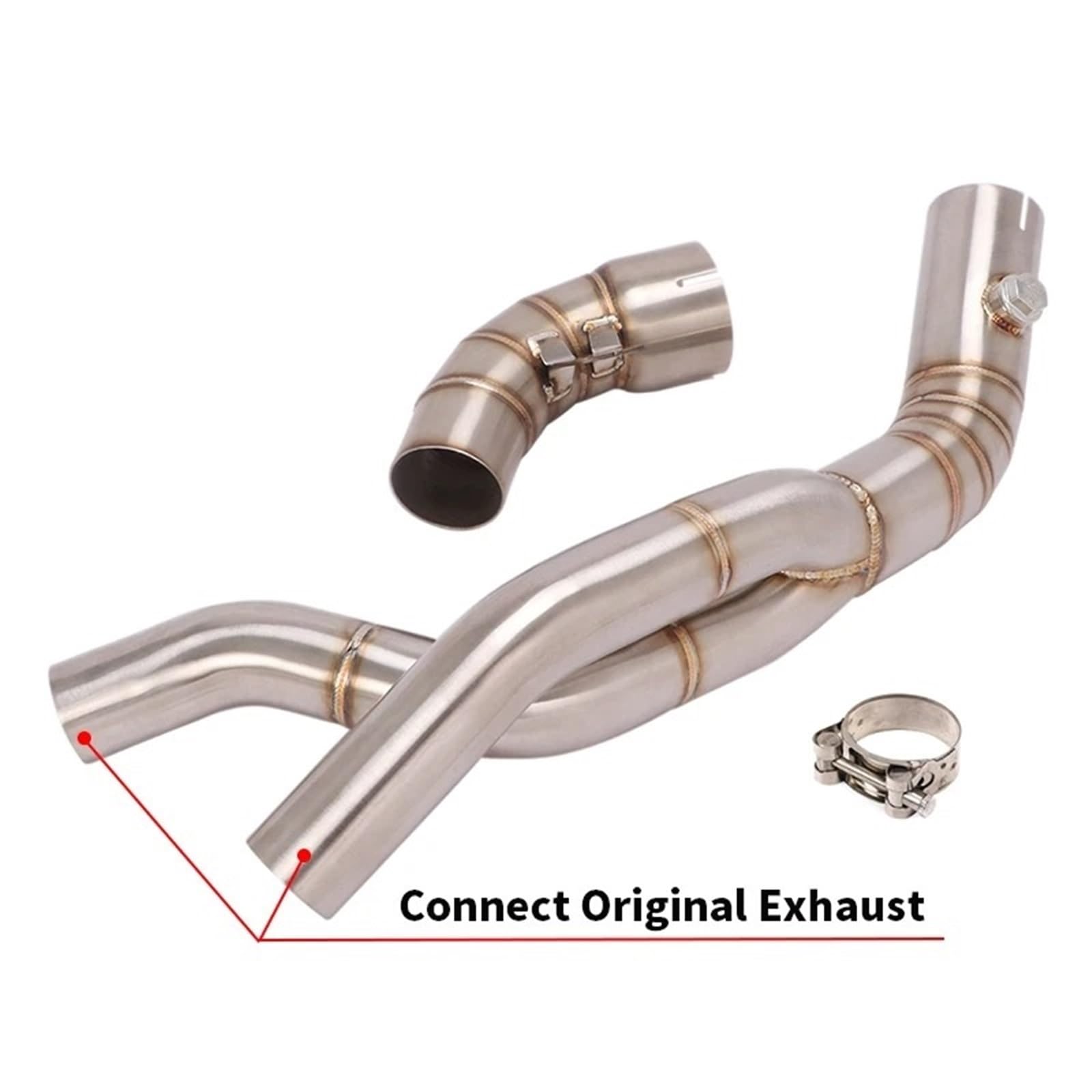 Slip Per YZF Per R1 2007 2008 Moto Di Scarico Fuga Moto Modificare Tubo Centrale Centrale di Collegamento Tubo Collegare Silenziatore Originale Tubo di scarico moto
