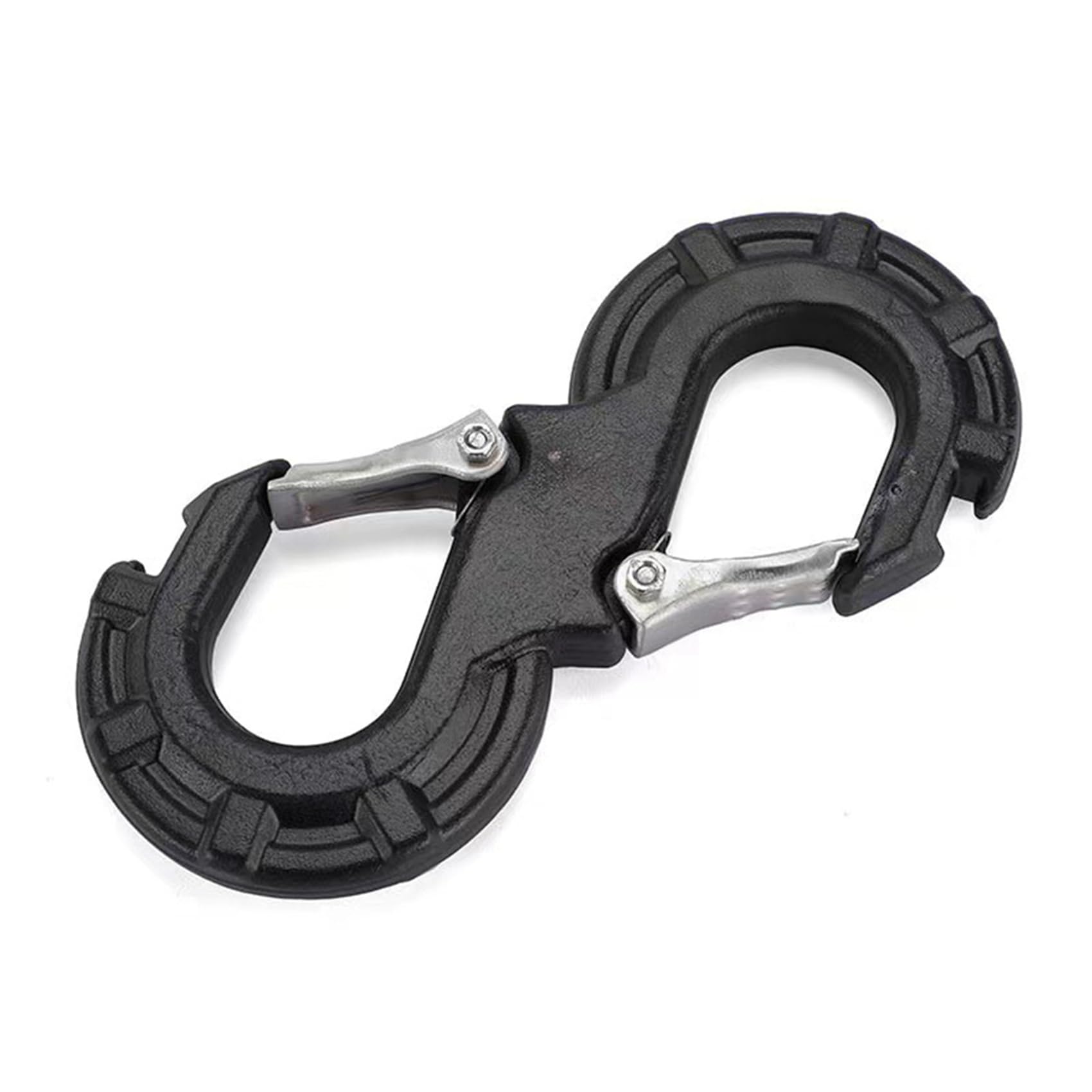 2 grillete negro en forma de S para rescate rápido, para coche, JK Offroad, remolque, recuperación, cabrestante de coche, grilletes