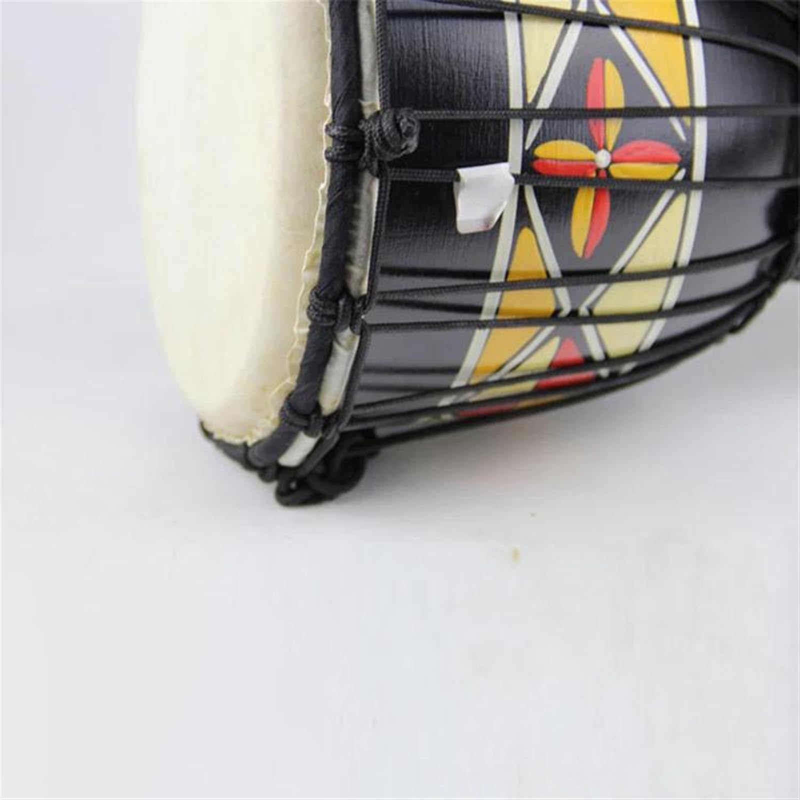 Tamburello Djembe Con Faccia In Pelle Di Capra Africana In Legno Massello Di Mogano Da 8 Pollici Strumento a Tamburo Africano